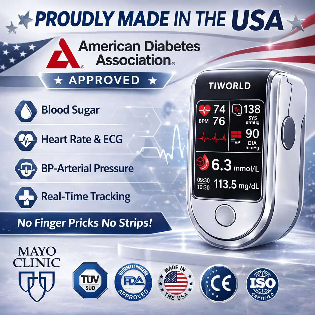 Medidor de glucosa en sangre no invasivo TIWORLD™ 99,9 % de precisión - Imagen 2