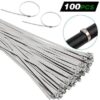 100 bridas de metal para cables de bloqueo multiusos.