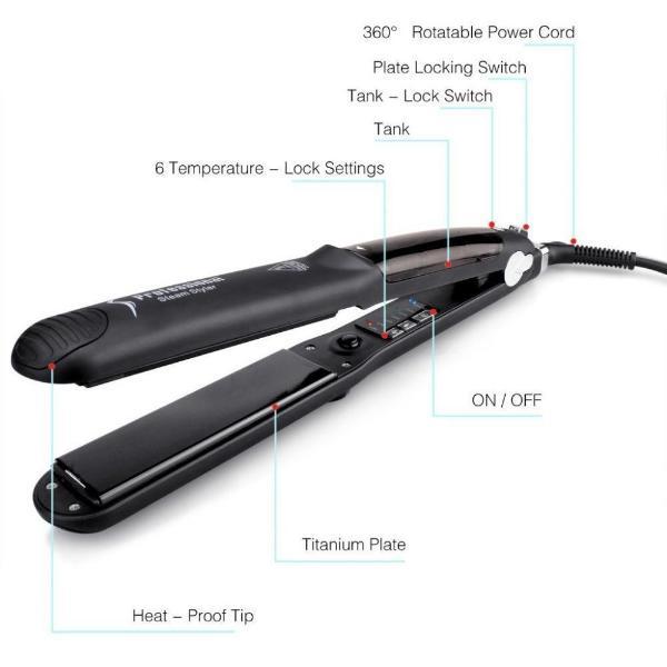 Plancha de pelo profesional a vapor - Imagen 2