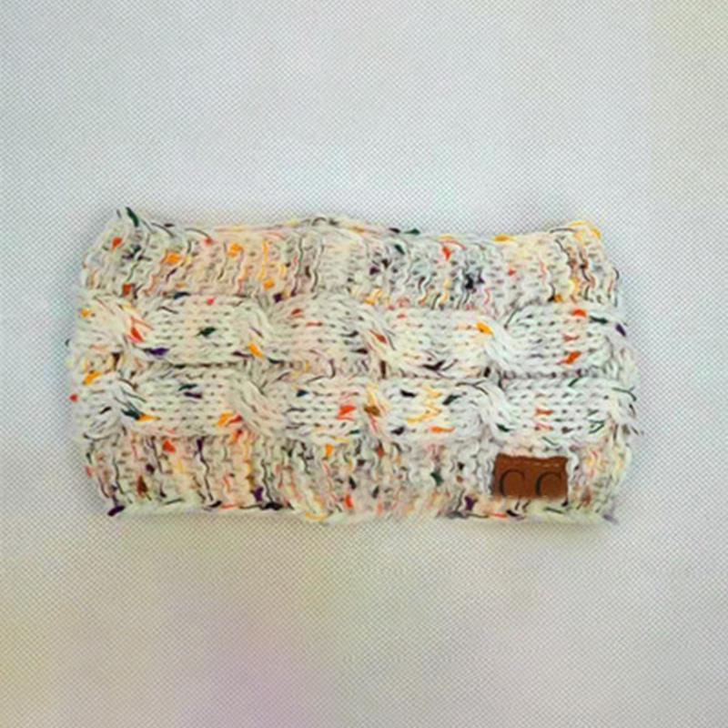 Diadema torcida de crochet de punto colorida - Imagen 2