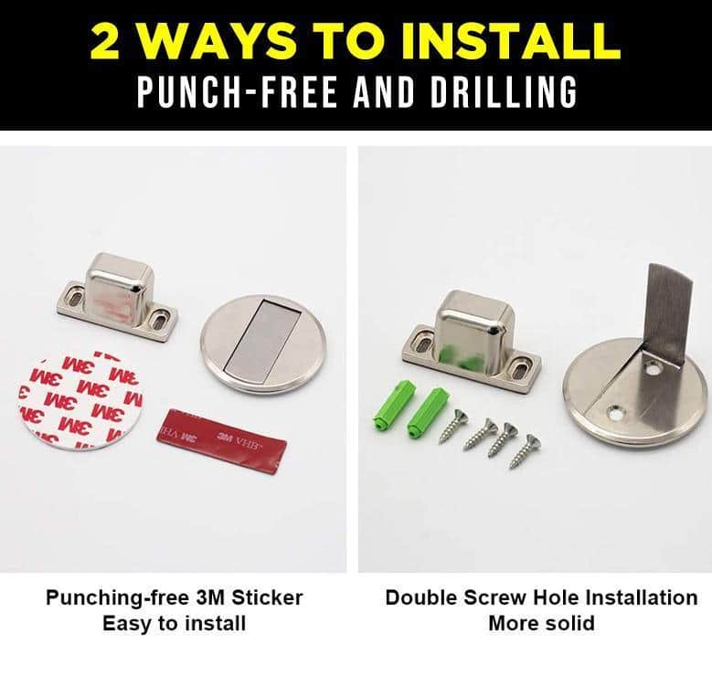 Tope de puerta magnético invisible de aleación de zinc - Imagen 3