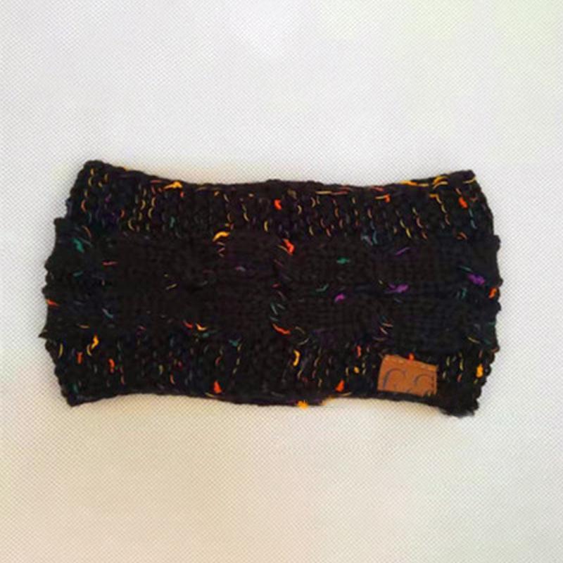 Diadema torcida de crochet de punto colorida - Imagen 3