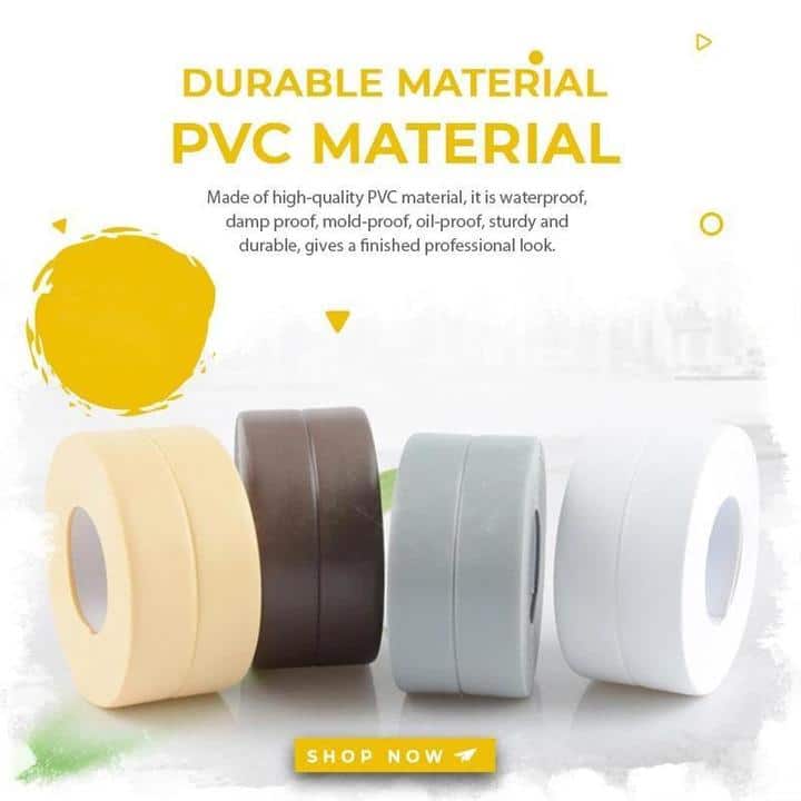 Cinta de reparación impermeable para bañera, baño, cocina - Imagen 3