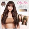 Extensiones de cabello con flequillo con clip 3D