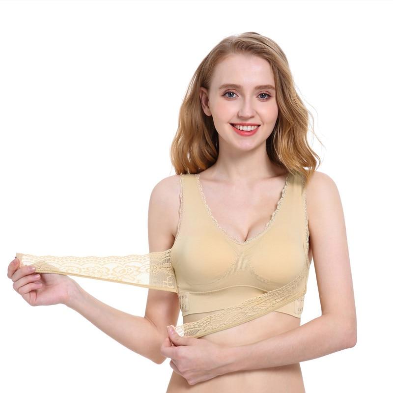 Sujetador de encaje push-up con correa delantera ajustable - Imagen 4