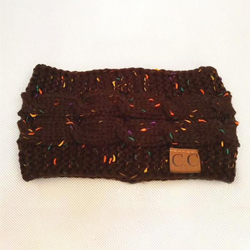 Diadema torcida de crochet de punto colorida - Imagen 4