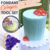 Juego de herramientas para engarzar decoración de fondant (10 piezas)