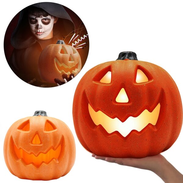 Luz nocturna LED de calabaza de Halloween - Imagen 2