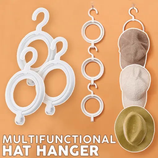 Percha multifuncional para sombreros.