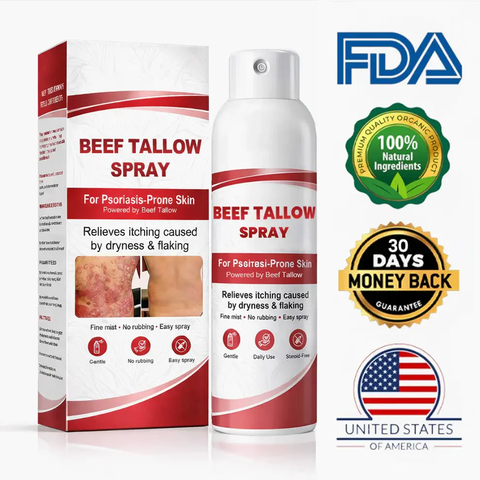 Spray de sebo de res para la piel con psoriasis escamosa y con picazón